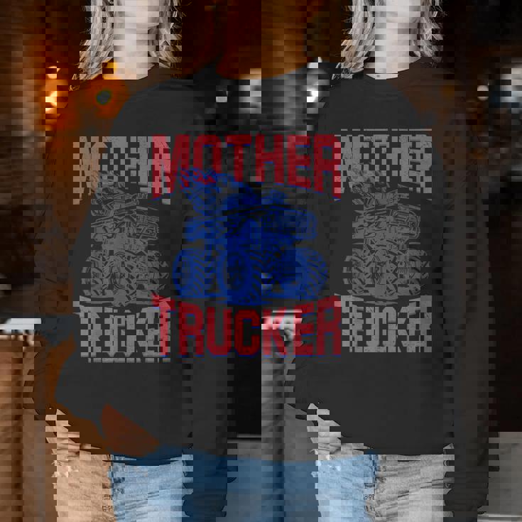 Mother Trucker Mom Of Boys Monster Truck Mom Mama Racing Women Sweatshirt Unique Gifts Mother Trucker Mom Of Boys Monster Truck Mom Mama Racing Women Sweatshirt Unique Gifts