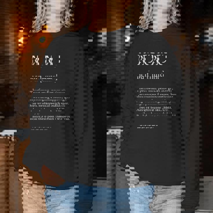 Mumu Definition おばあちゃん母の日パーティー レディーススウェットシャツ 面白い贈り物