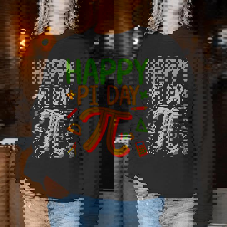 Pi Day Math Teacher March 14Th Happy Pi Day 314 Pi レディーススウェットシャツ 面白い贈り物
