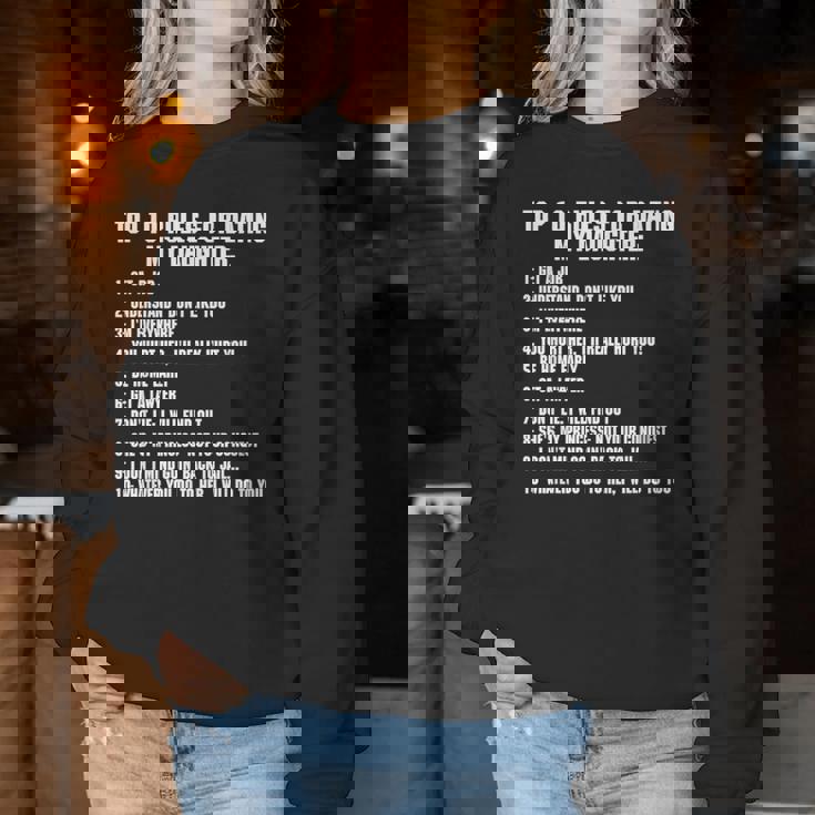 Rules For Dating My Daughter Dad ギフト レディーススウェットシャツ 面白い贈り物