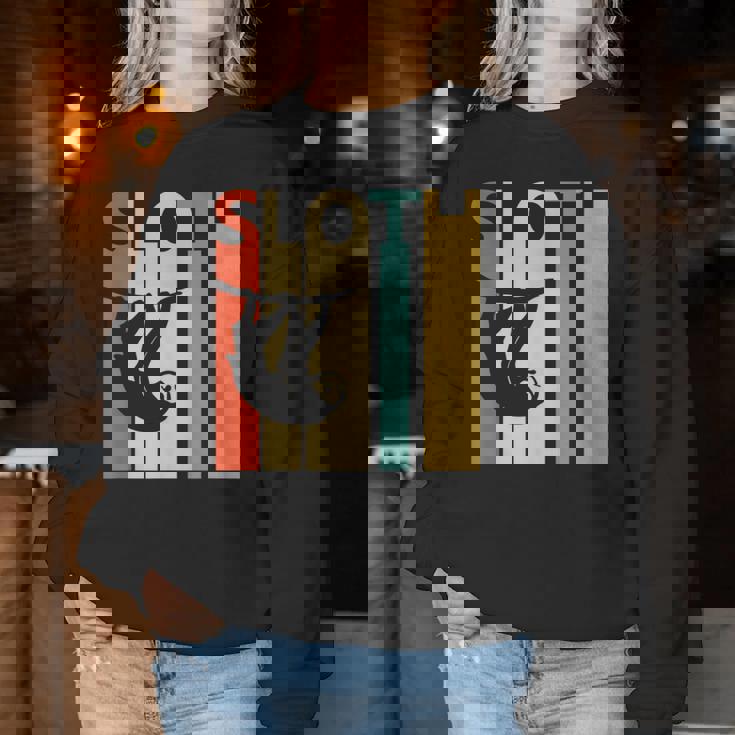 Sloth ナマケモノ 動物 レディーススウェットシャツ 面白い贈り物