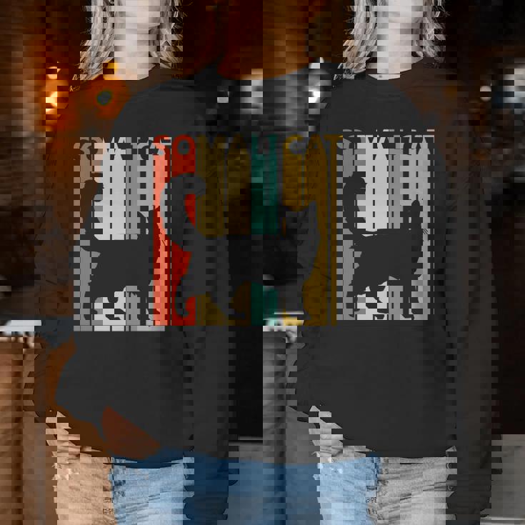 Somali -Omali ソマリ ネコ 長袖tシャツ レディーススウェットシャツ 面白い贈り物