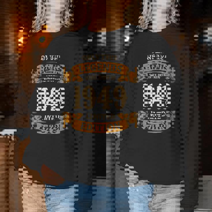 ヴィンテージ 1949 ギフト 男性 女性 長寿祝い 1949年生まれ 喜寿祝い ユニークな誕生日プレゼント レディーススウェットシャツ 面白い贈り物