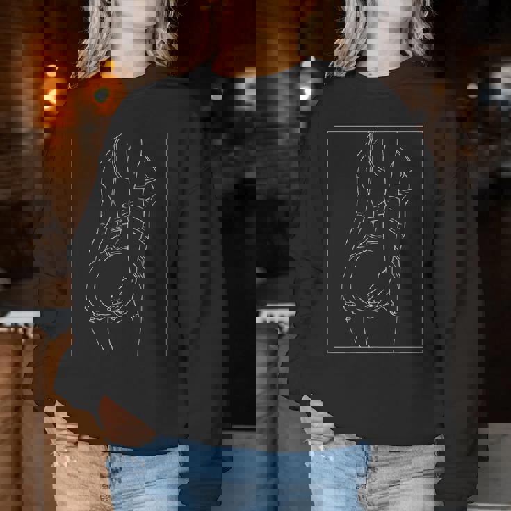 素敵なお尻、お尻、お尻、ビキニ姿のセクシーな女の子 レディーススウェットシャツ 面白い贈り物