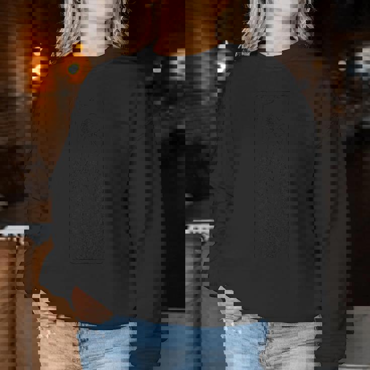 花園の女 ミュシャ アールデコ 線画 レディーススウェットシャツ 面白い贈り物