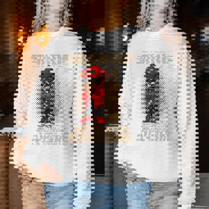 3月 72歳の誕生日 男性 女性 1954年 素晴らしいテディベア レディーススウェットシャツ 面白い贈り物