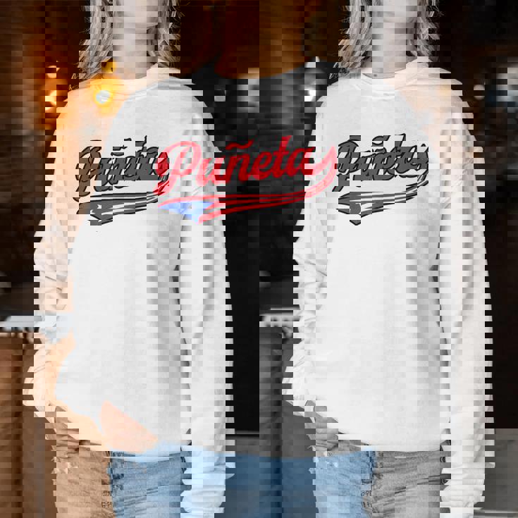 Puñeta プエルトリコ プエルトリコ 国旗 面白い 男性 女性 言葉 レディーススウェットシャツ 面白い贈り物