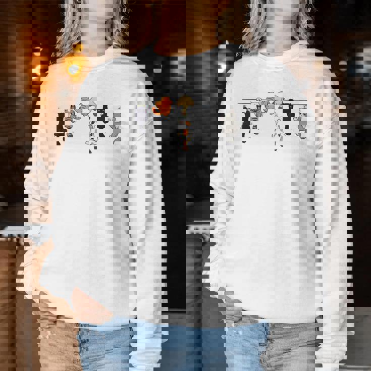 猫 ぶら下がり かわいい ネコ 面白い ペット ネコ好き 猫のお母さん 猫のお父さん 動物好き キャットラバー レディーススウェットシャツ 面白い贈り物