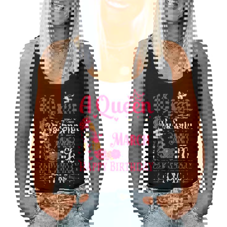 49歳の誕生日 ハイヒール A Queen Was Born In 3月 1976 レディースタンクトップ