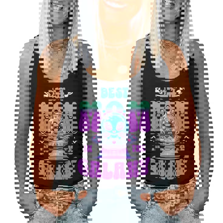 Best Mom In The Galaxy Cute Alien Women Tank Top