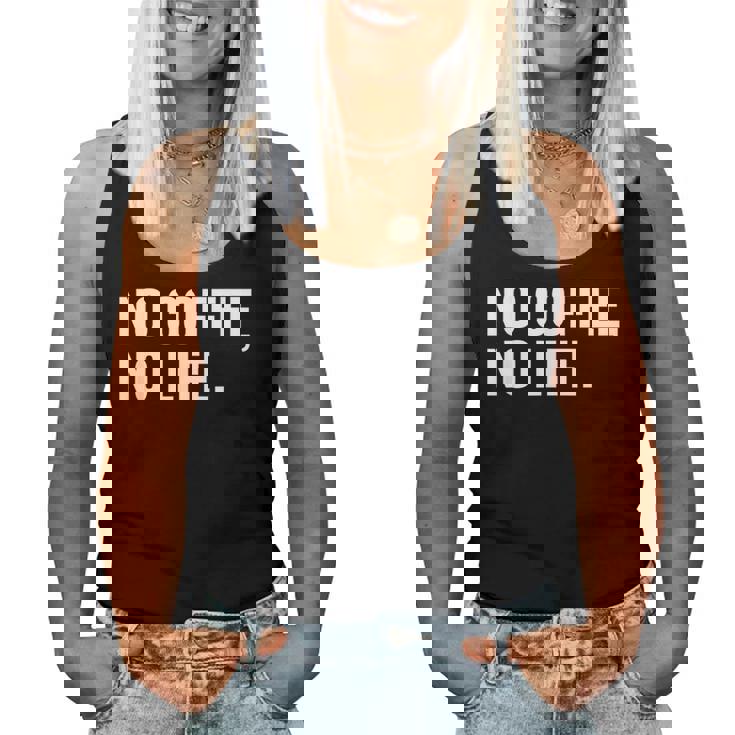 Emergency No Coffee No Life Missing Java 警告サイン レディースタンクトップ