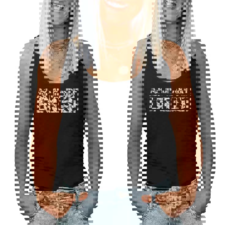 English Teacher In English Teaching Chool Quote レディースタンクトップ