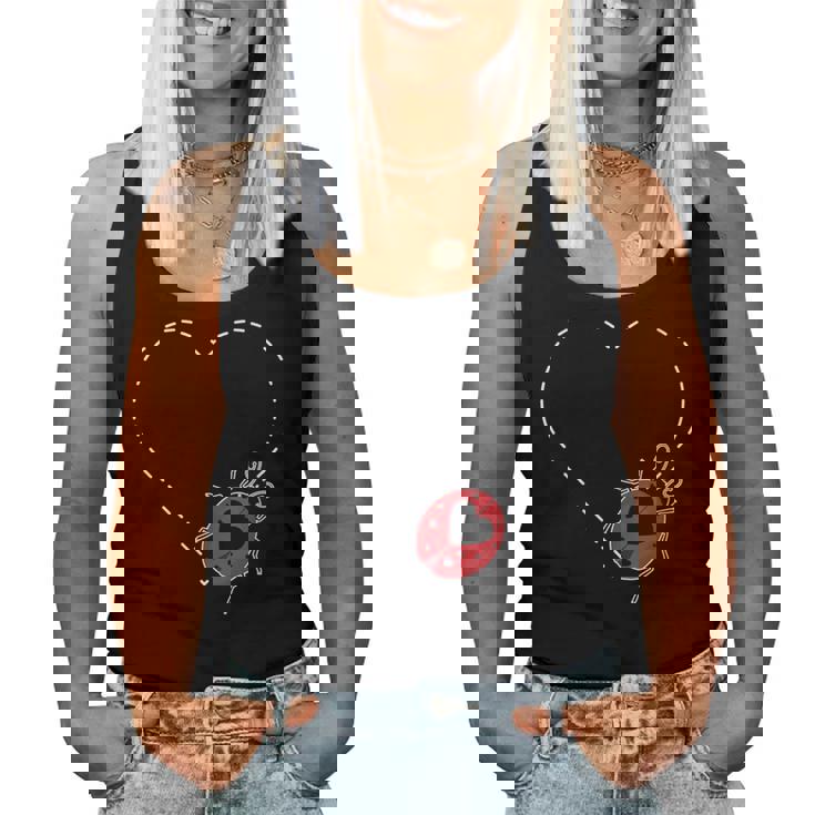 Escarabajos Corazón De Mariquita Insectos Cuello Camiseta sin mangas para mujer