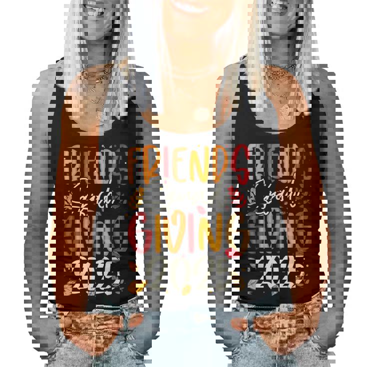 Friends Squad Giving 2025 Autumn Fall Thankful Thanksgiving Women Tank Top