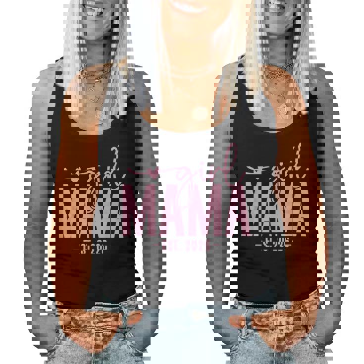 Girl Mama Est 2026 Pregnancy Reveal Mom To Be New Mommy Women Tank Top