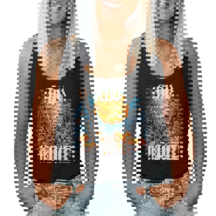 Herr Dame Kind Girl ロックンロール スプラッチ ヘビーメタル ハロウィン レディースタンクトップ