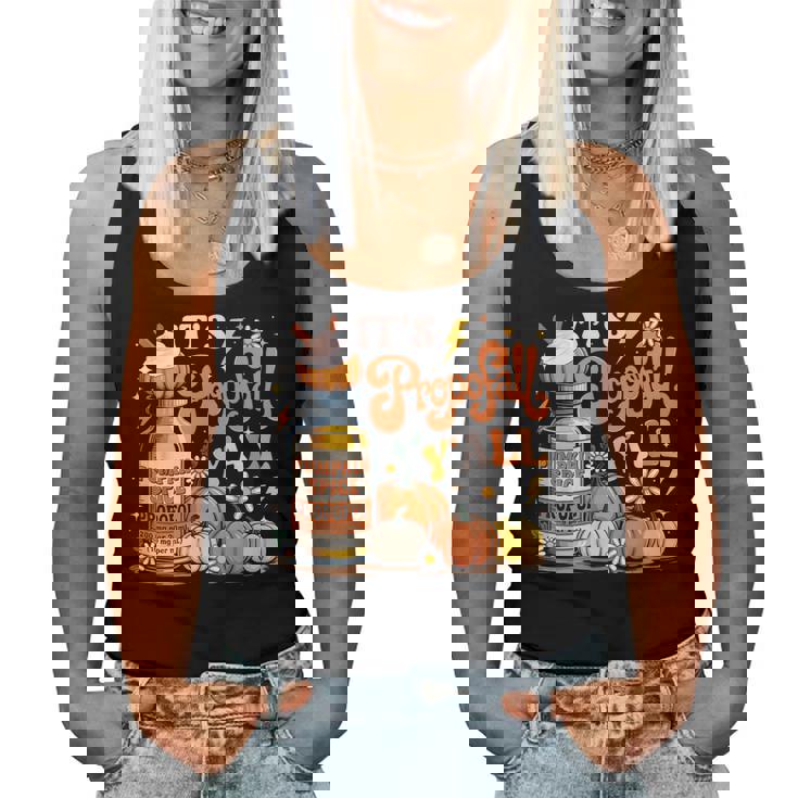 It's Propofall Y'all Crna Icu Nurse Fall Autumn Halloween Women Tank Top