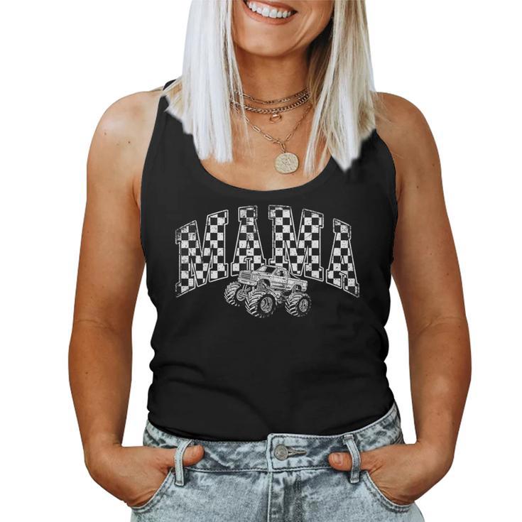Mama Retro Monster Truck Family Crew Birthday Matching Women Tank Top