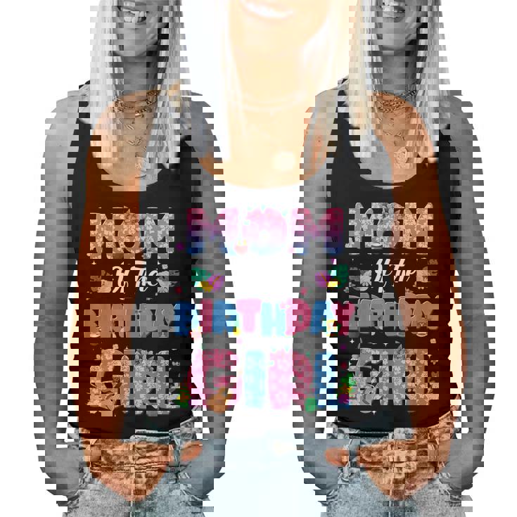 Mom And Dad Of The Birthday Girl Party Decor Family Matching Women Tank Top