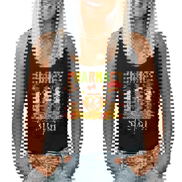 Pharmacy Squad Pharmacist Pumpkin Fall Thanksgiving Women Tank Top