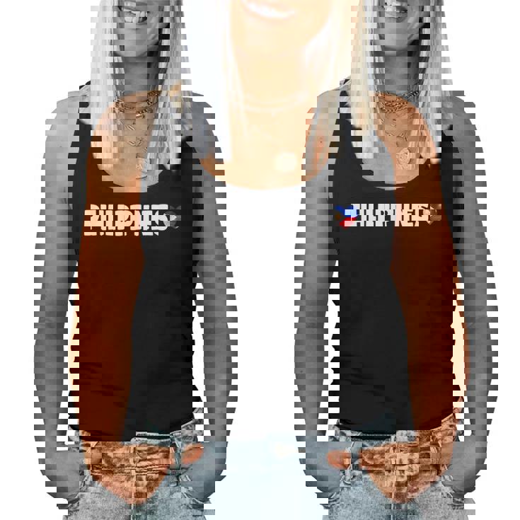 Philippines Flag Heart Pride Philippines Kid レディースタンクトップ