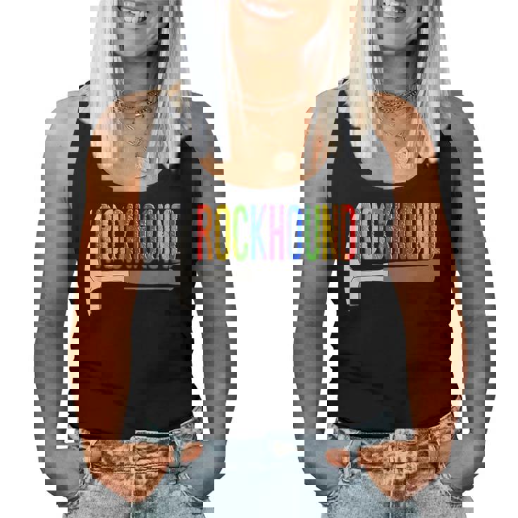 Rainbow Rockhound ロックピック 地質学ハンマー ロックハウンディング レディースタンクトップ