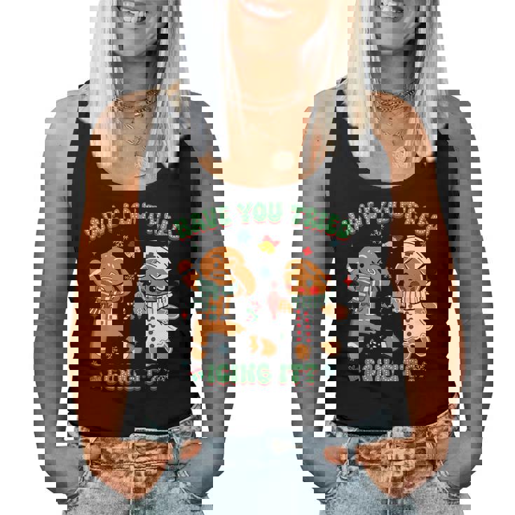 Retro Nurse Christmas Gingerbread Have You Tried Icing It Women Tank Top