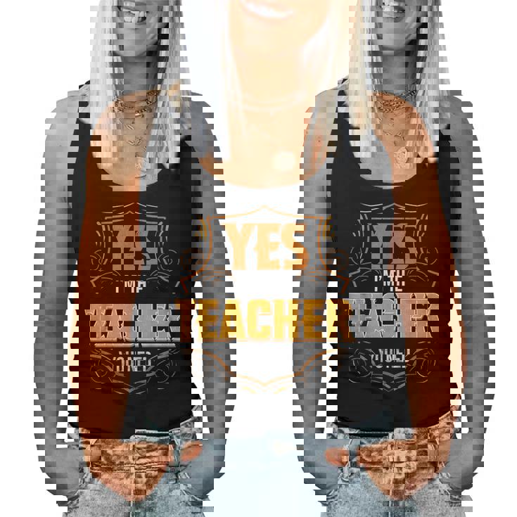 Retro Profession I'm The Teacher レディースタンクトップ