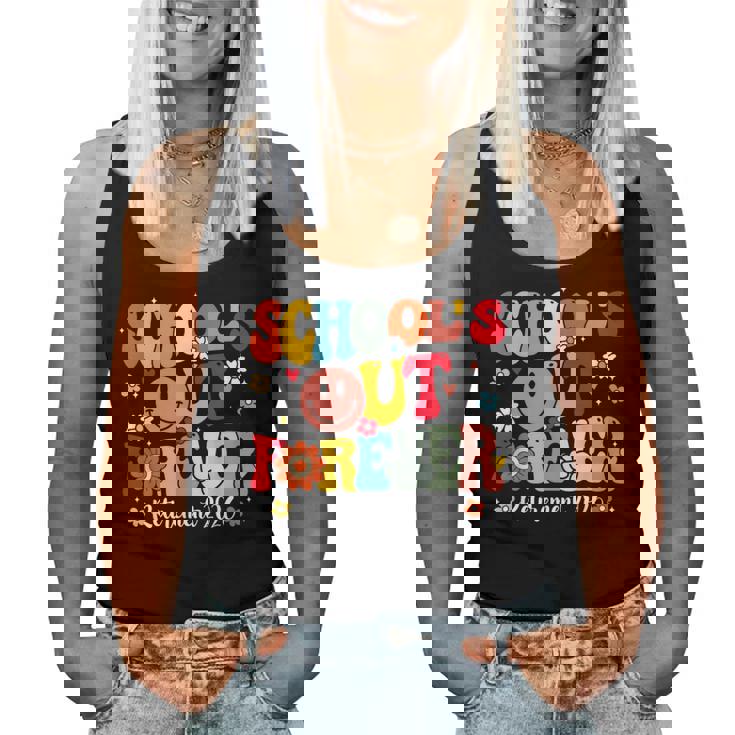 Retro School's Out Forever Retirement 2026 Retired Teacher Women Tank Top