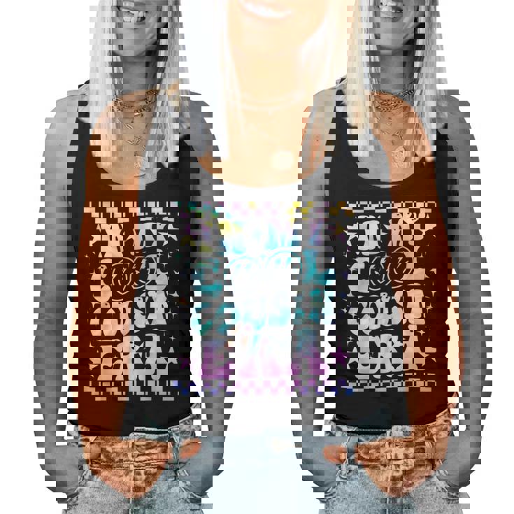 Tie Dye Groovy In My Cool Cousin Era Family Women Tank Top Tie Dye Groovy In My Cool Cousin Era Family Women Tank Top