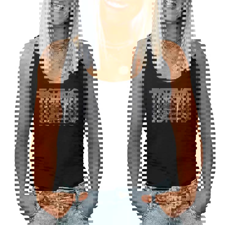 Tokyokyline Rainbow Bridge Tokyo Tower レディースタンクトップ