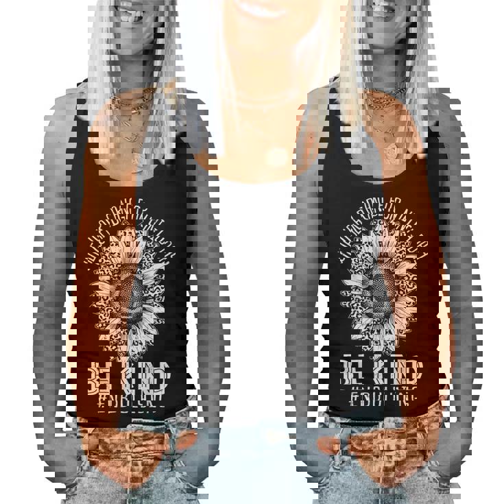 Unity Day Sunflower Motivational End Bullying Orange Day Women Tank Top