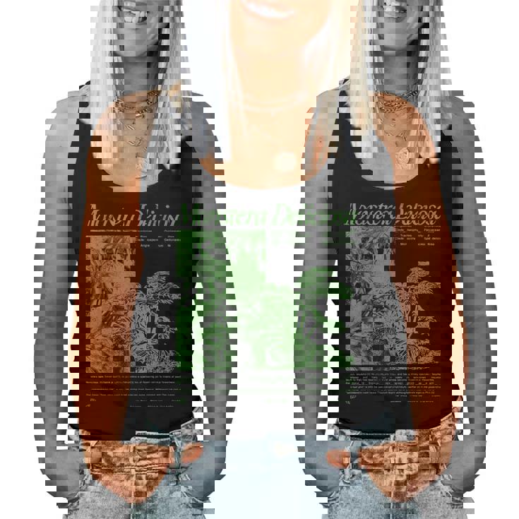 Vintage Monstera Deliciosa Swiss Cheese Plant Tropical Women Tank Top