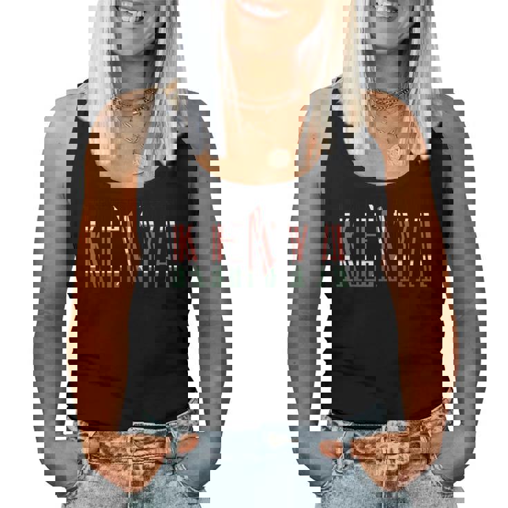 ケニア国旗男性女性へのお土産ギフト。 レディースタンクトップ