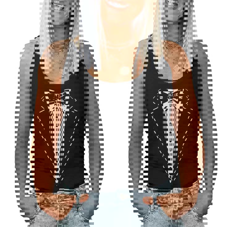 スーツ、プリント、蝶ネクタイ、タキシード、ベスト、男性子供女性 レディースタンクトップ