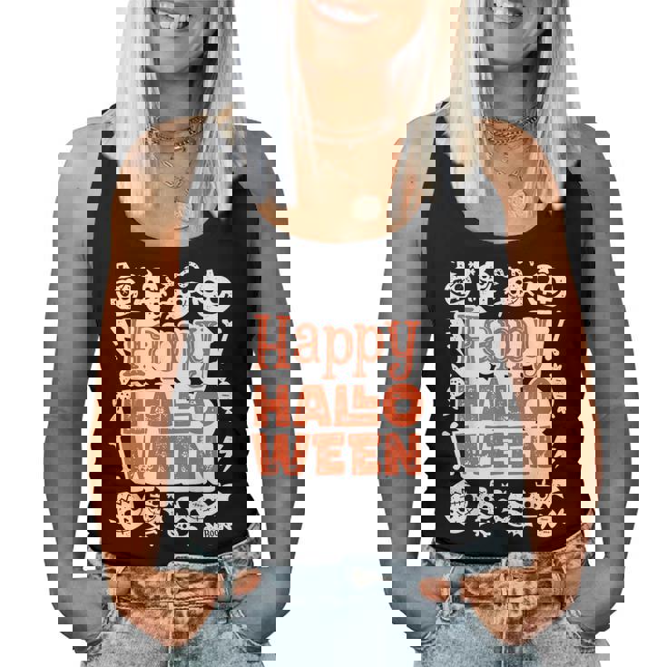 ハッピーハロウィン 子供 大人 男性 女性 キュート ビンテージ レディースタンクトップ