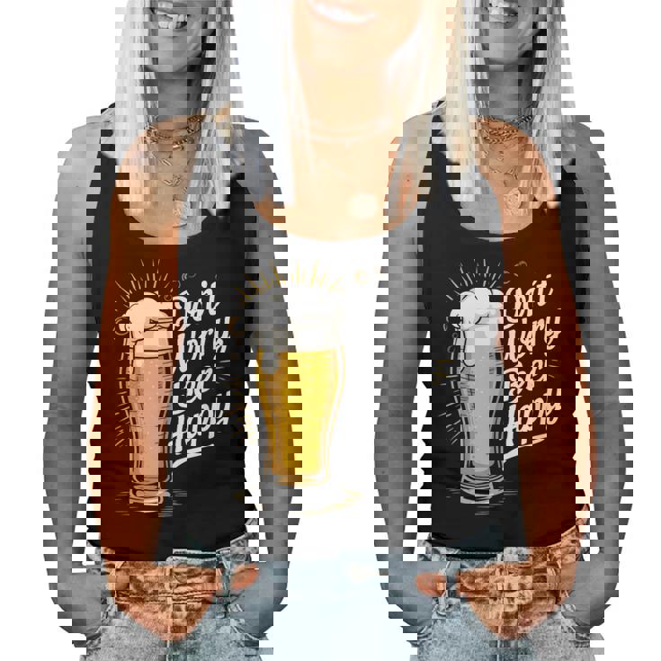 ビール ハッピー ビール好き Don't Worry Beer Happy Beer Drinker レディースタンクトップ