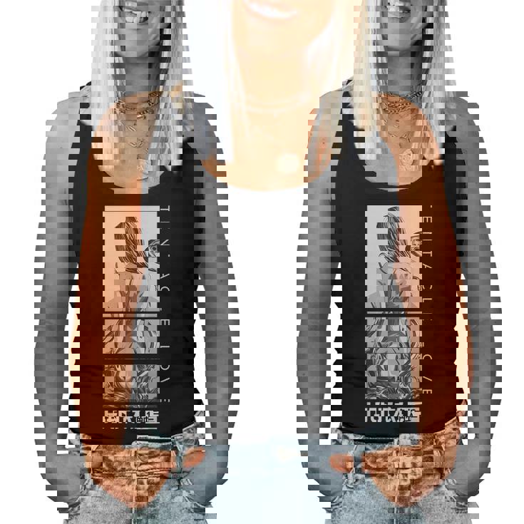 変態 触手 ラブ アニメ 女の子 和袖 Waifu レディースタンクトップ