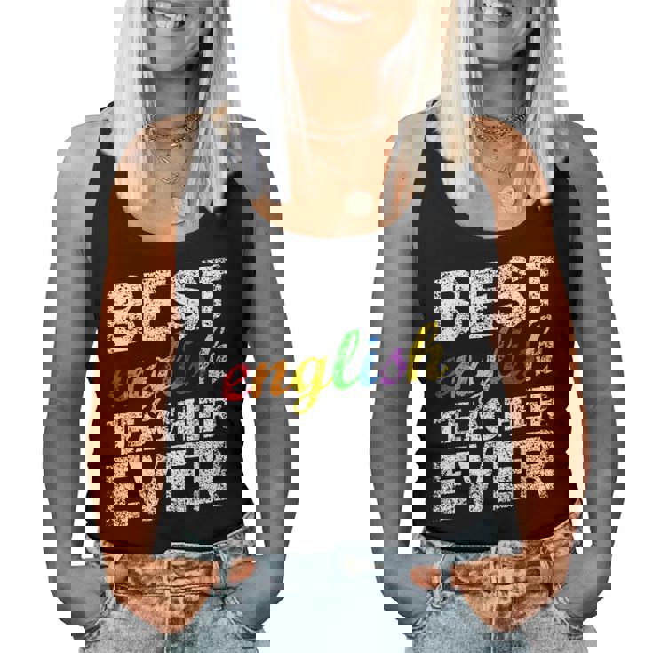 最高の英語教師 文法 クラス 男性 女性 教員 英語教師 レディースタンクトップ