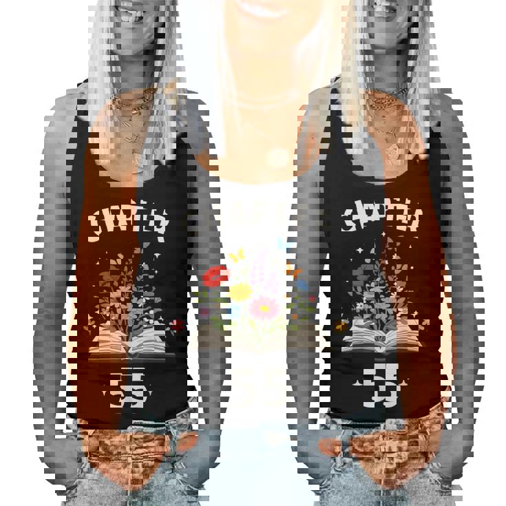 第55章 55歳 誕生日 お祝い 花本 レディースタンクトップ