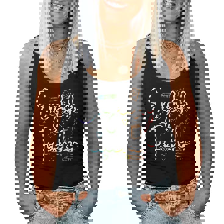 英語教師 文法 クラス 男性 女性 教員 英語教師 レディースタンクトップ