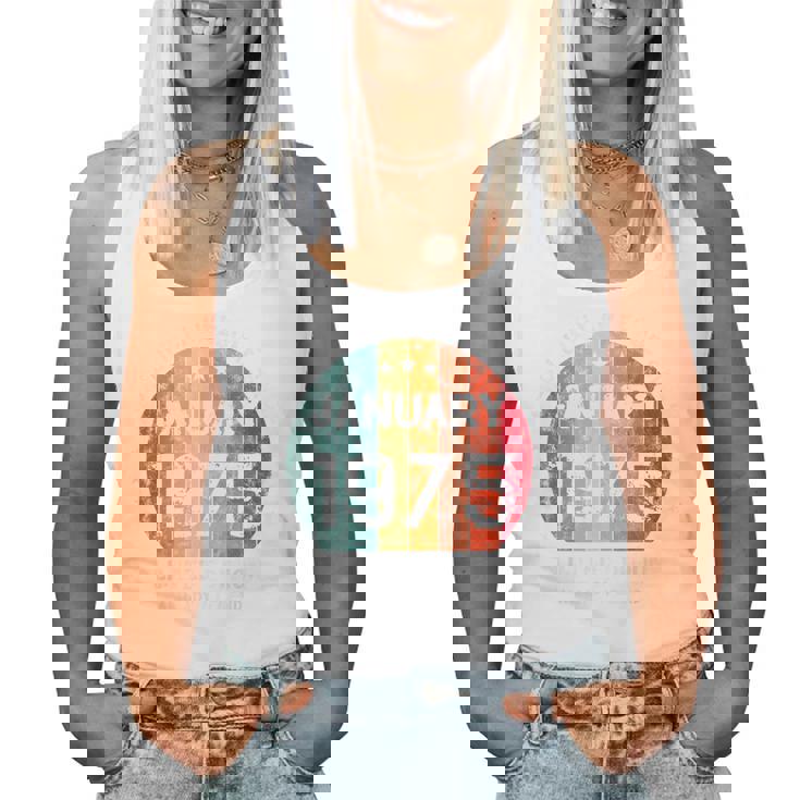 1975年1月以来絶対に素晴らしい男性と女性の誕生日。 レディースタンクトップ