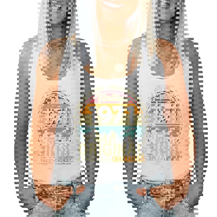 55歳 誕生日 男性女性intage 1971年1971年生まれ レトロデザインブランド レディースタンクトップ