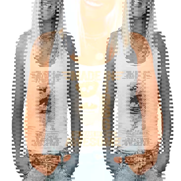 60歳 Made In 1966 テディベア 60歳 誕生日 男性 女性 レディースタンクトップ