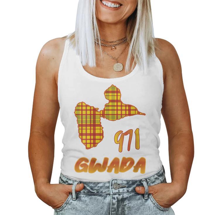 971 Gwada Idee Cadeau Guadeloupe Gwadlouptyle Madras Débardeur pour femme