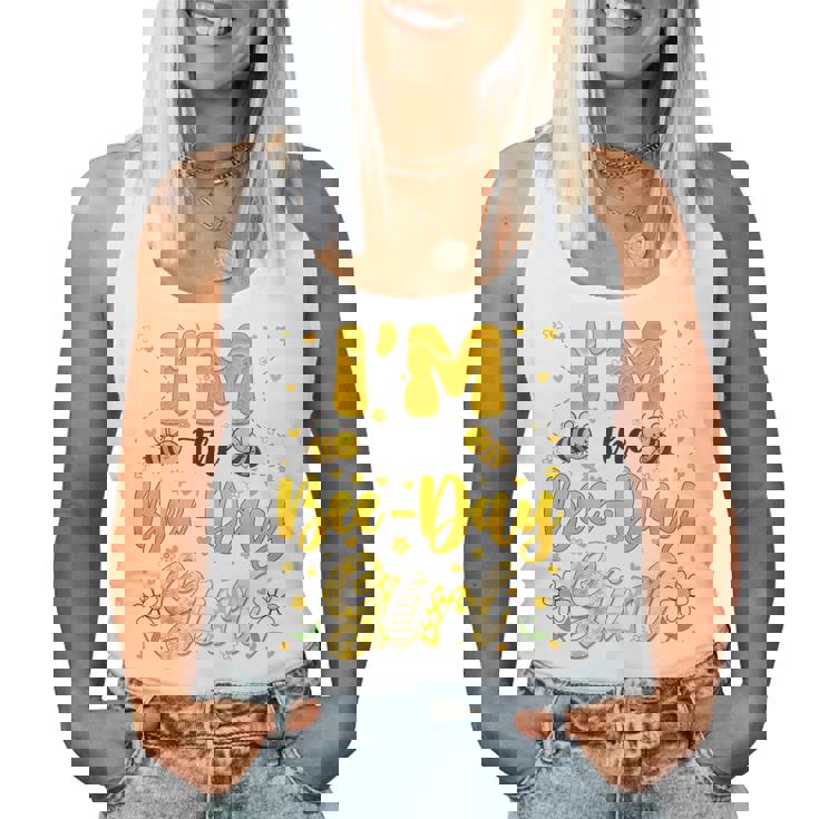 Im The Bee Day Girl Flower Birthday Group Family Matching Women Tank Top