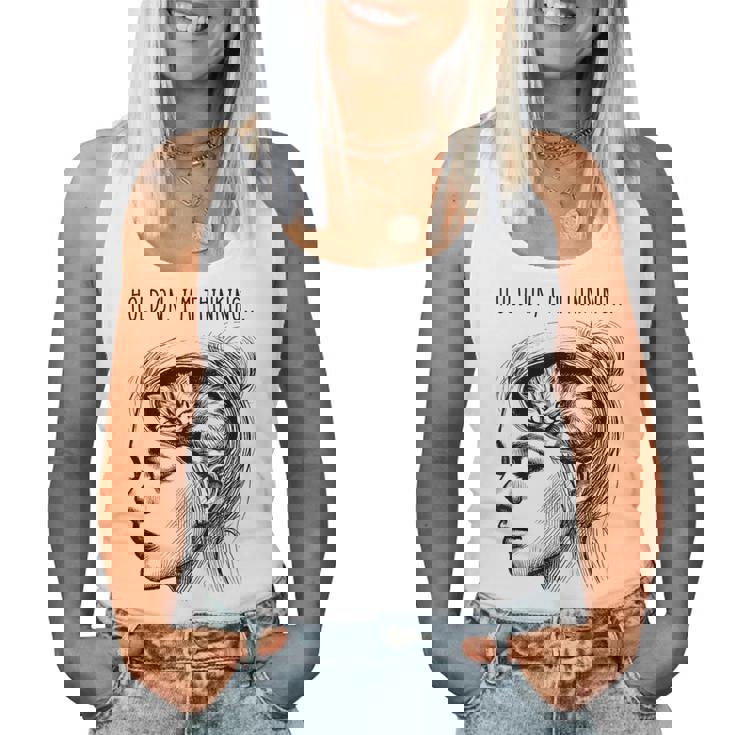 Cat Brain Girl Meme Graphic Women Tank Top