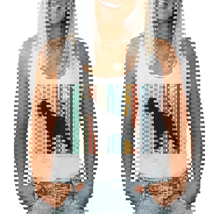 Minichnauzer Perro Retrochnauzer Cuello Camiseta sin mangas para mujer