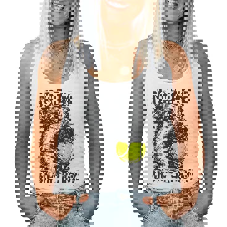 No Take Only Throw Tennis Ball German Shepherd Dog Mom Women Tank Top