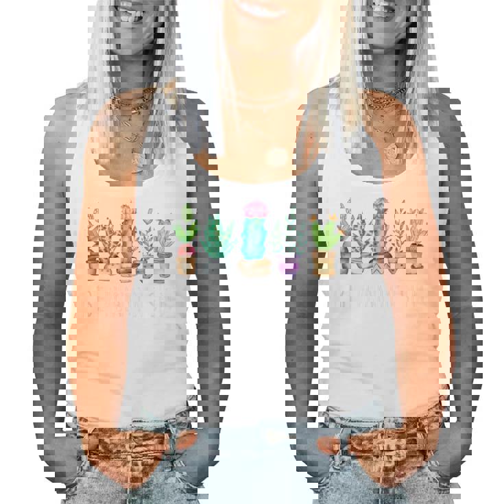 I Be Plantin'hit サボテン 多肉植物 面白い植物 ガーデン レディースタンクトップ